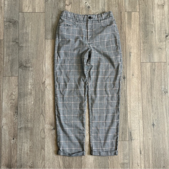 Plaid Tailored Fit Straight Ankle Length Trouser Pants Size 4 - Picture 1 of 6